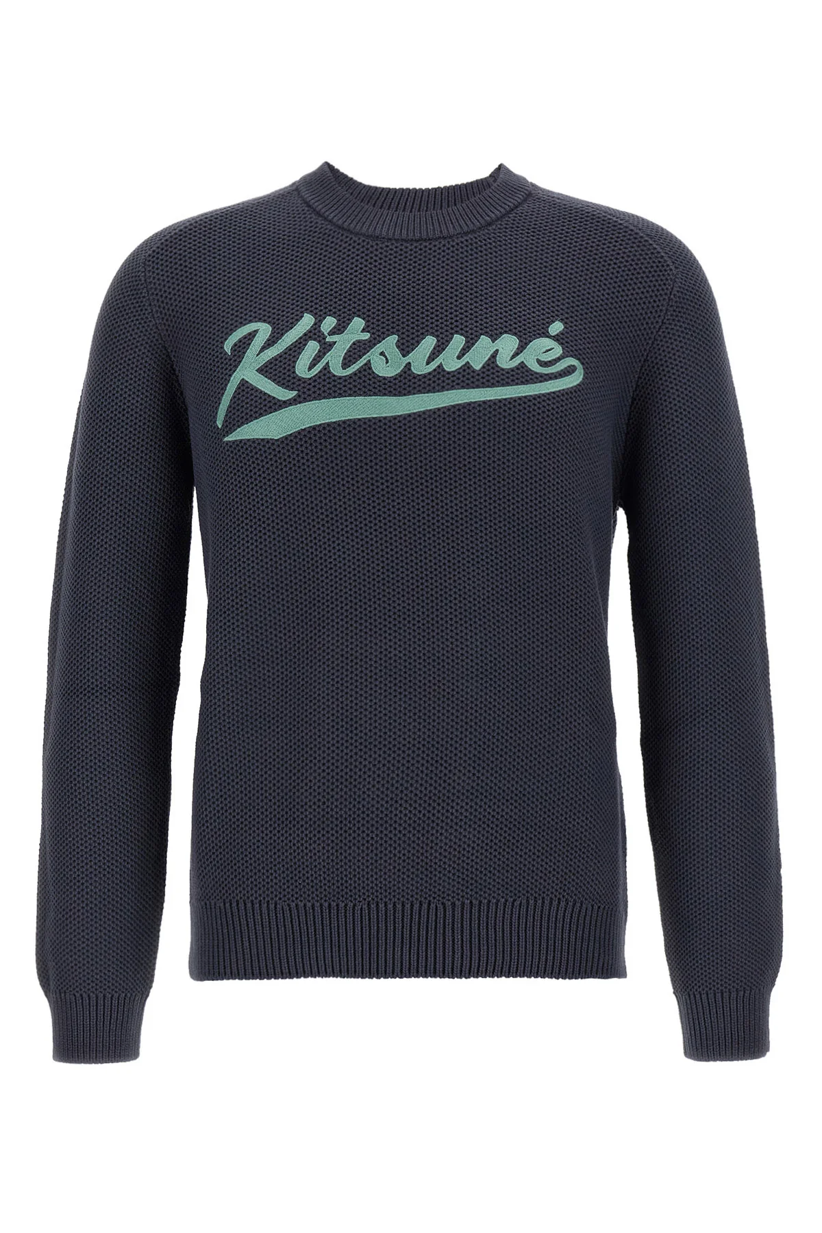 MAISON KITSUNÉ L varsity textured cotton sweater