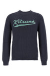 varsity textured cotton sweater