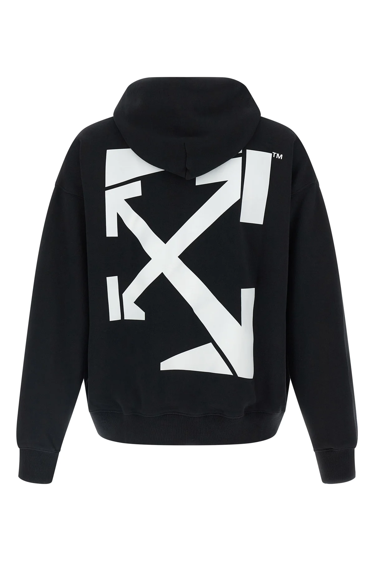 OFF-WHITE M run arrow skate hoodie in brushed cotton
