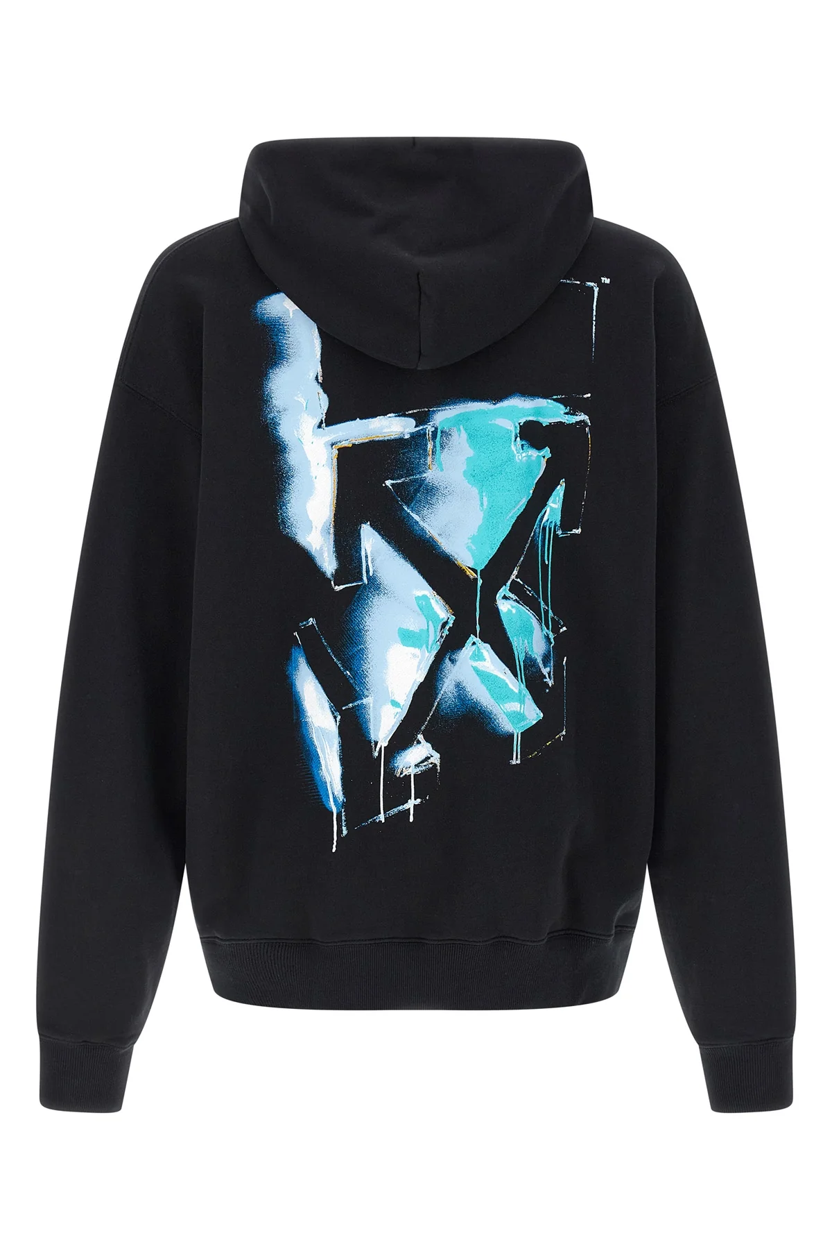 OFF-WHITE L brushed cotton hoodie
