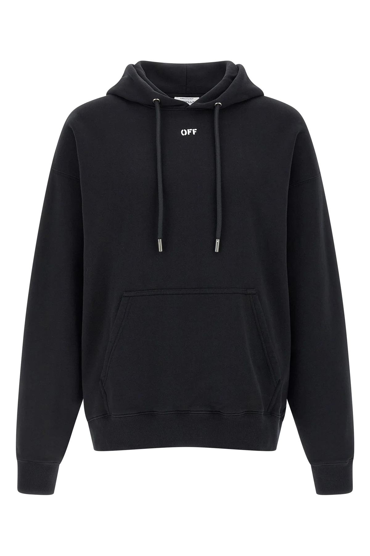 OFF-WHITE L brushed cotton hoodie