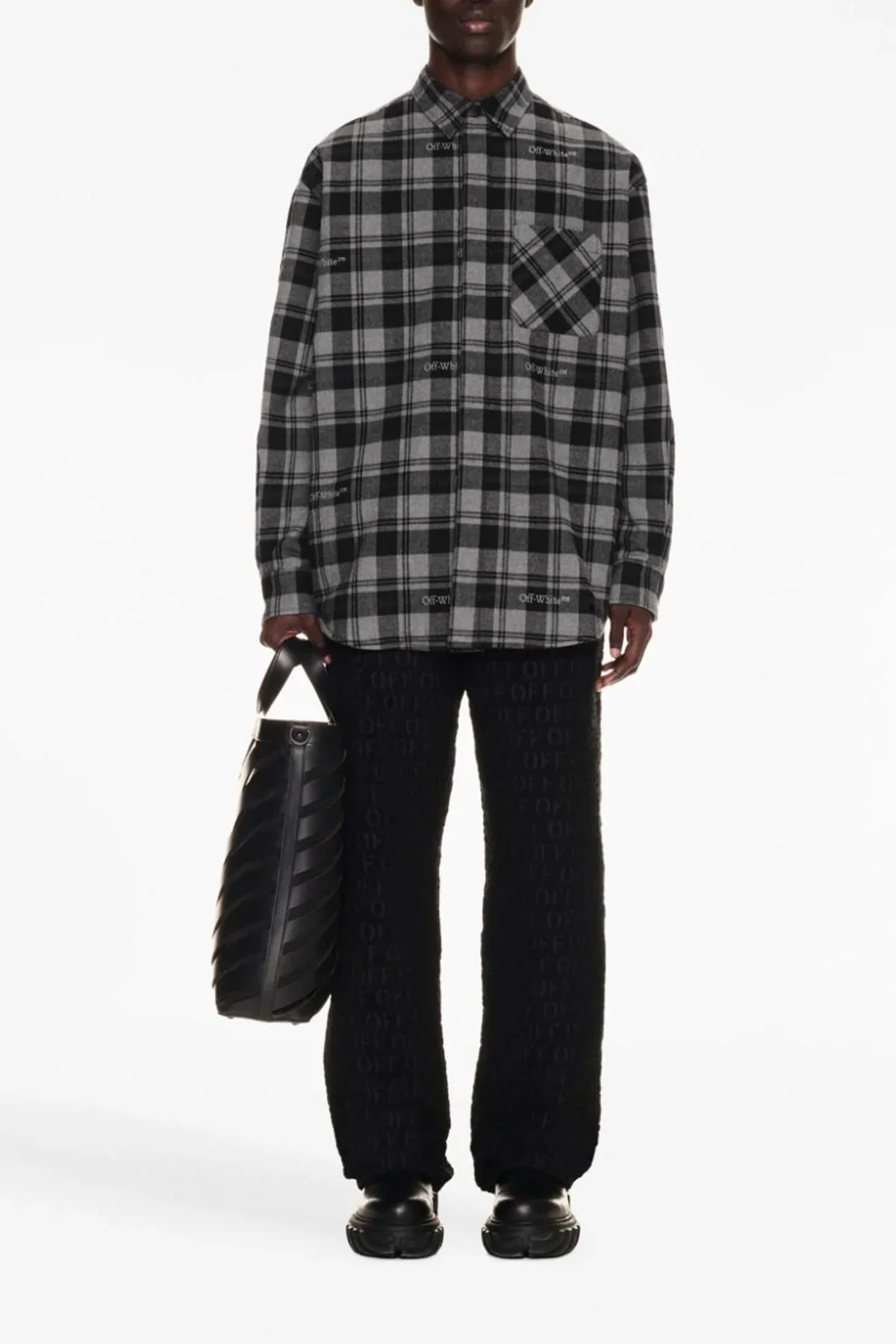 check flannel padded check print flannel jacket