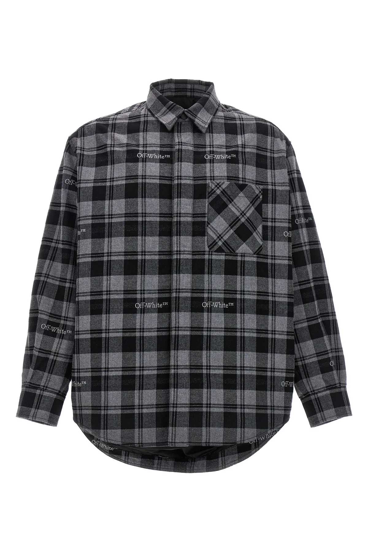 OFF-WHITE S check flannel padded check print flannel jacket