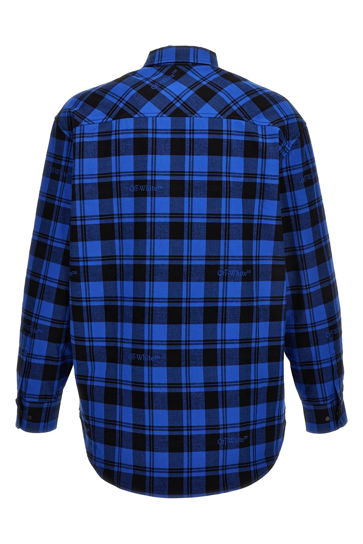 check flannel slightly padded cotton overshirt