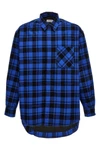 check flannel slightly padded cotton overshirt