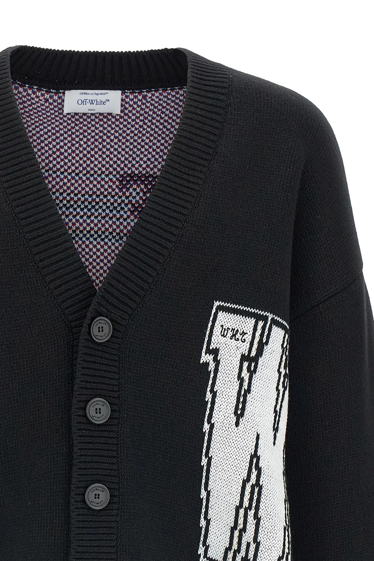 glide diag heavy cotton knit cardigan
