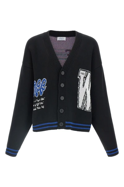glide diag heavy cotton knit cardigan