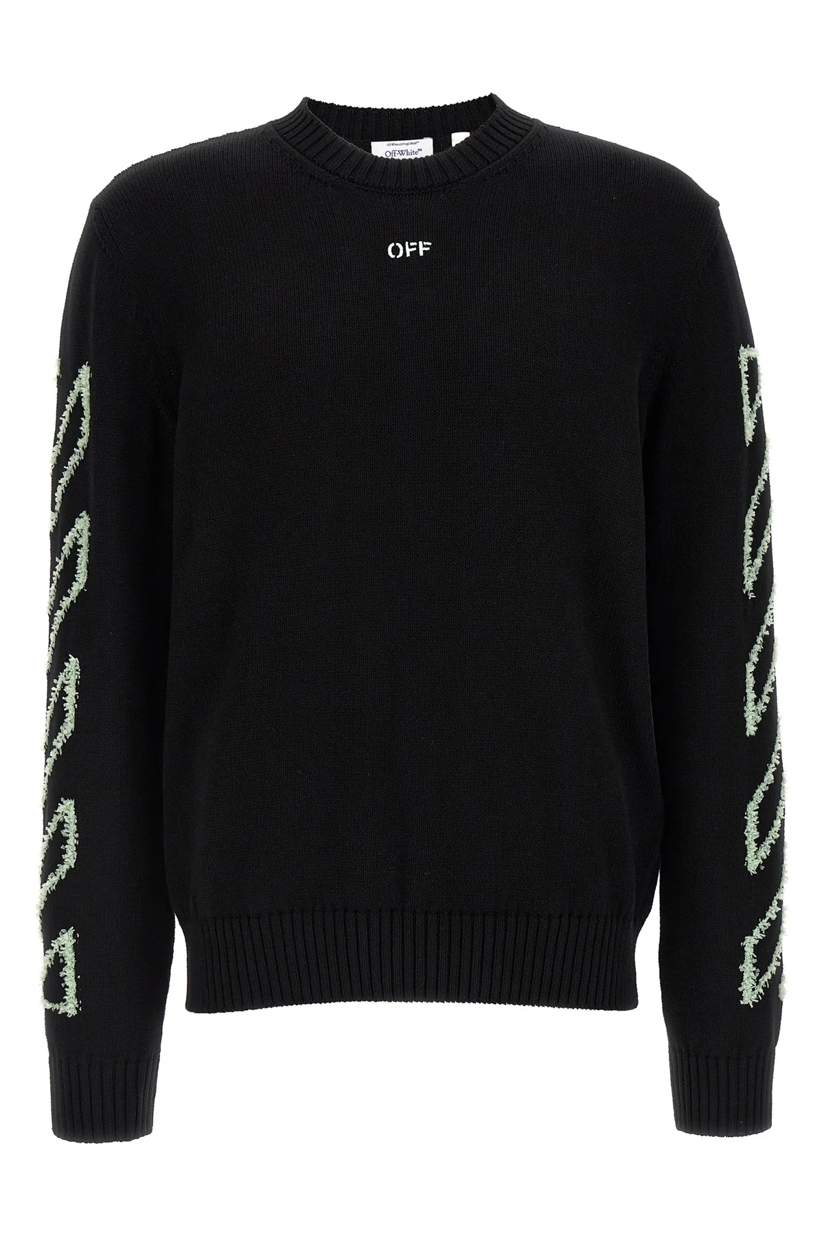 OFF-WHITE L knitted cotton sweater