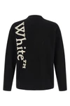 the off-white vertical bookish crew neck sweater
