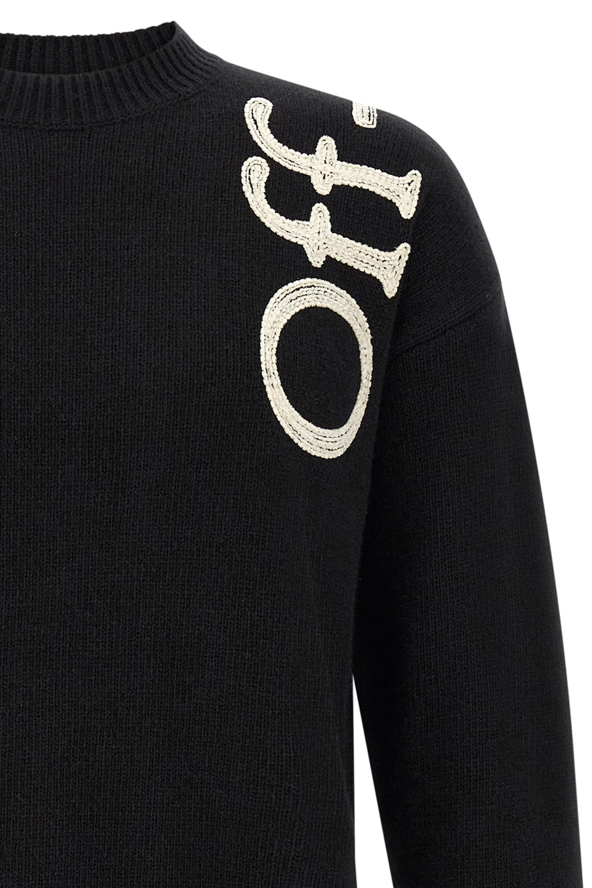 the off-white vertical bookish crew neck sweater
