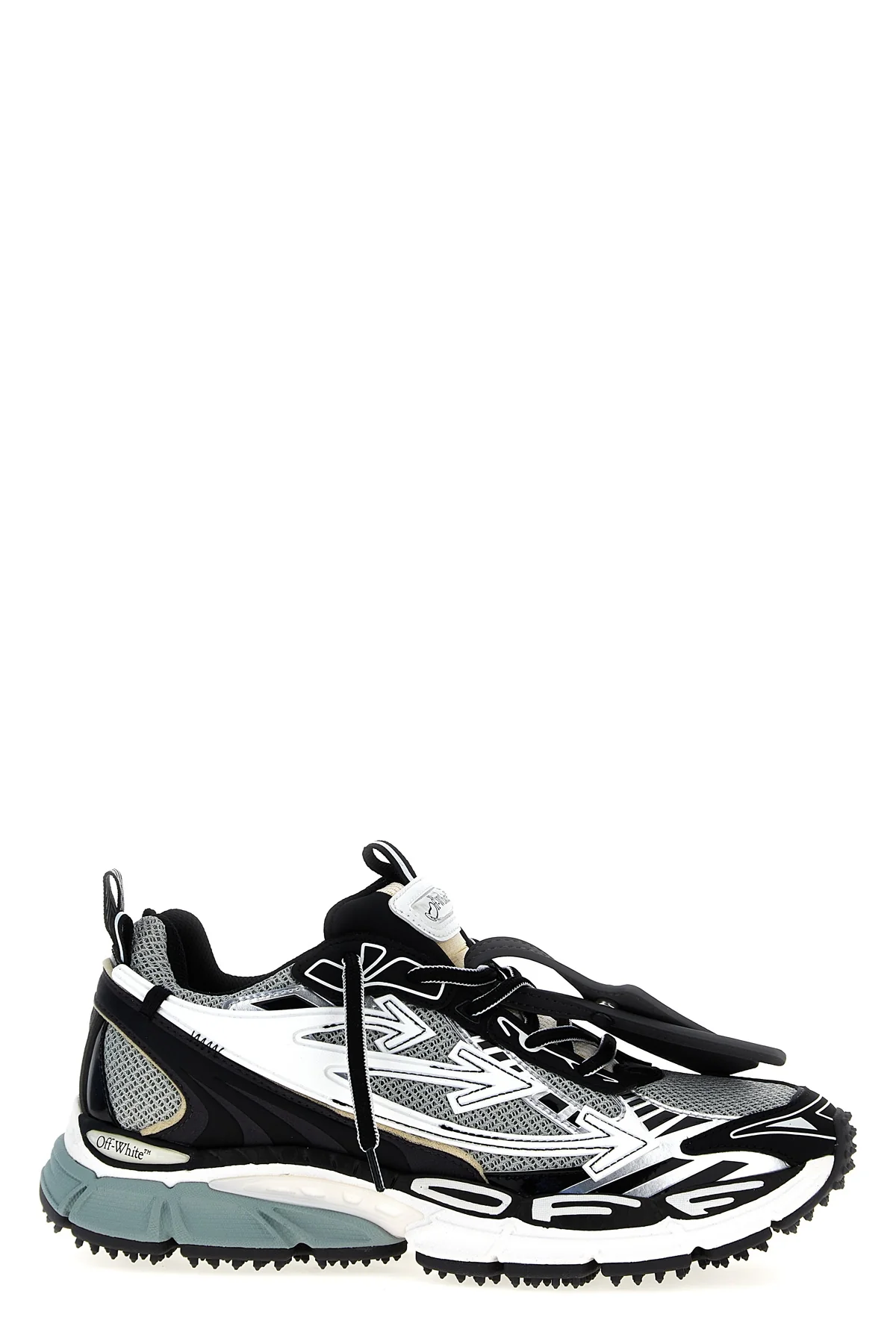 OFF-WHITE 39 be right back sneakers in technical fabric and leather