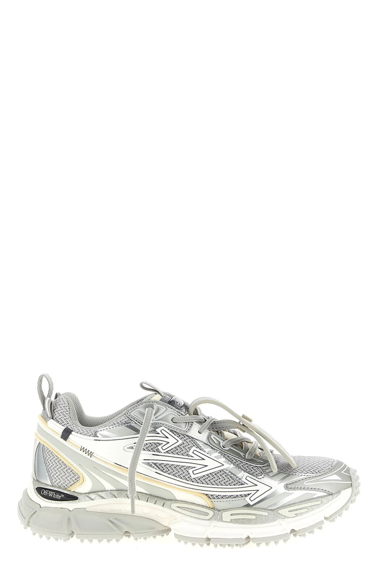 OFF-WHITE 39 be right back mesh and leather-effect fabric sneakers