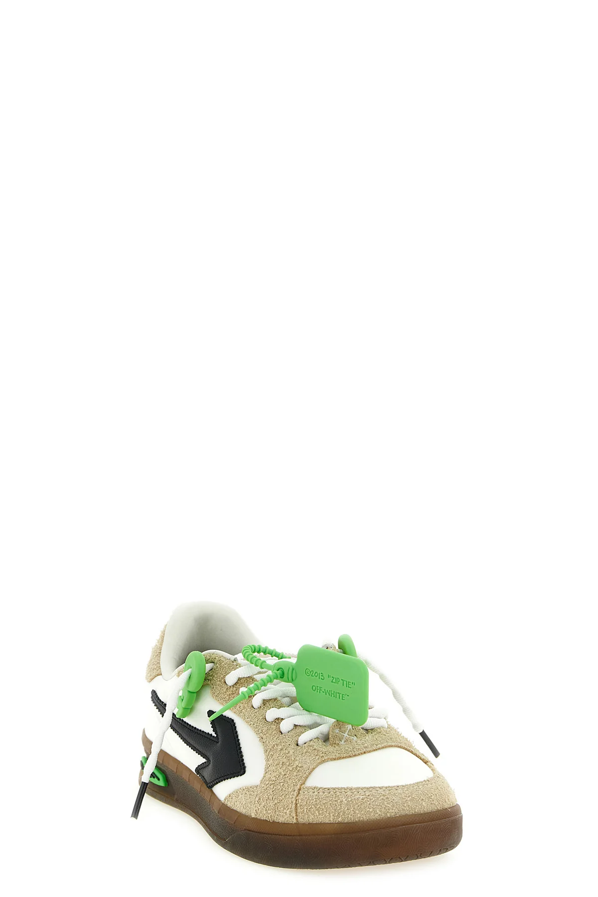 end of play nylon and hairy suede sneakers