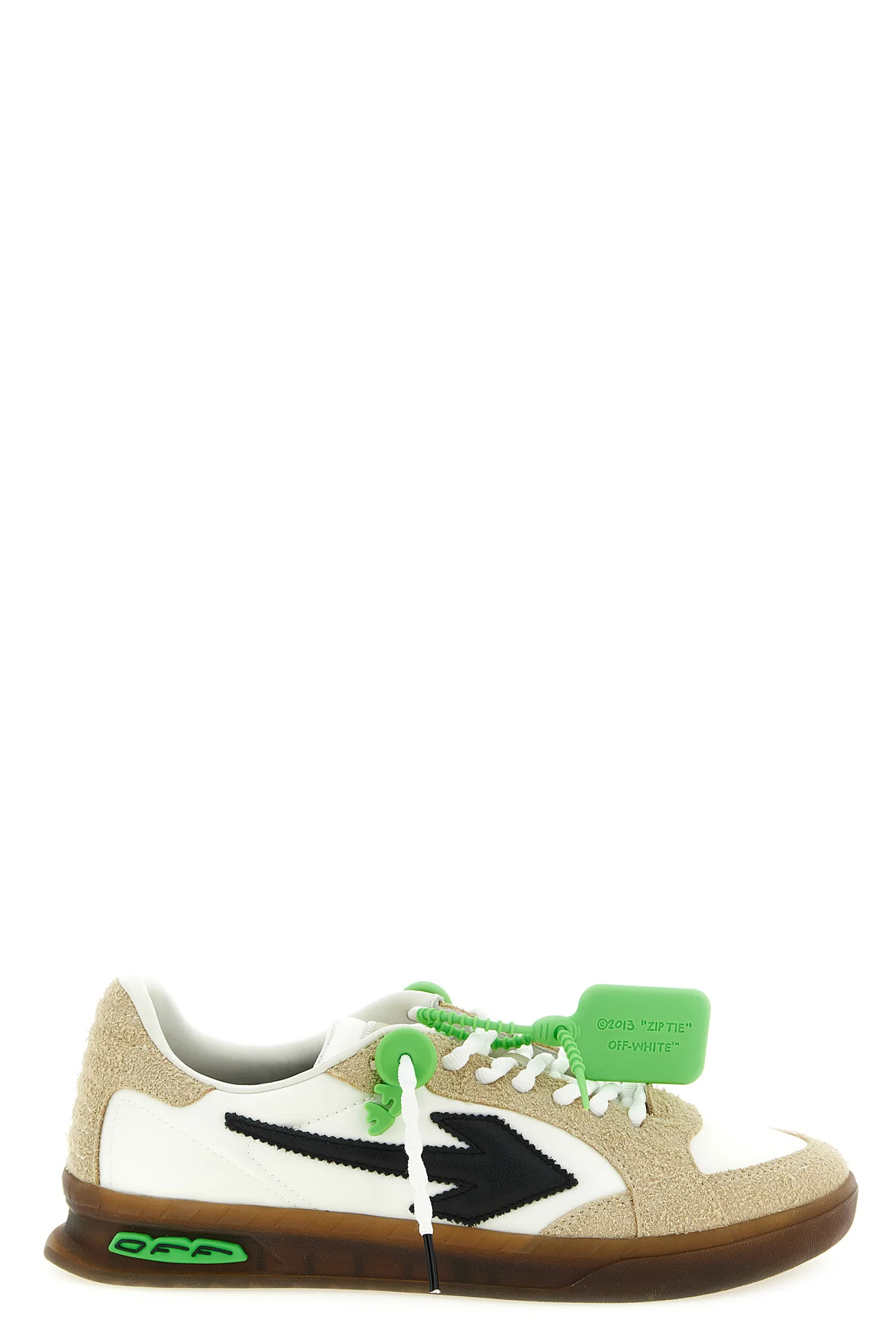 end of play nylon and hairy suede sneakers
