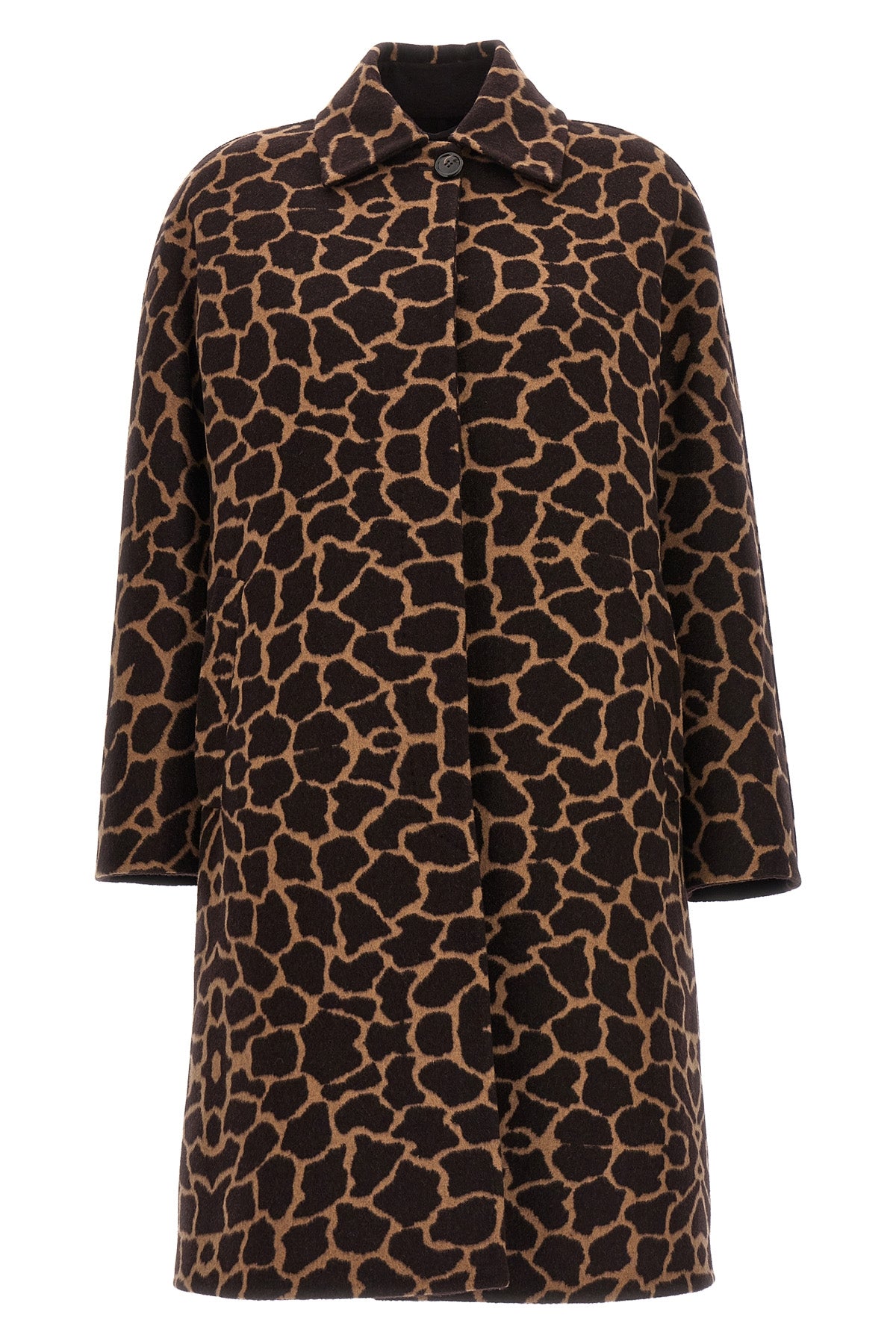 MAX MARA 40 ortica crombie coat in double wool fabric