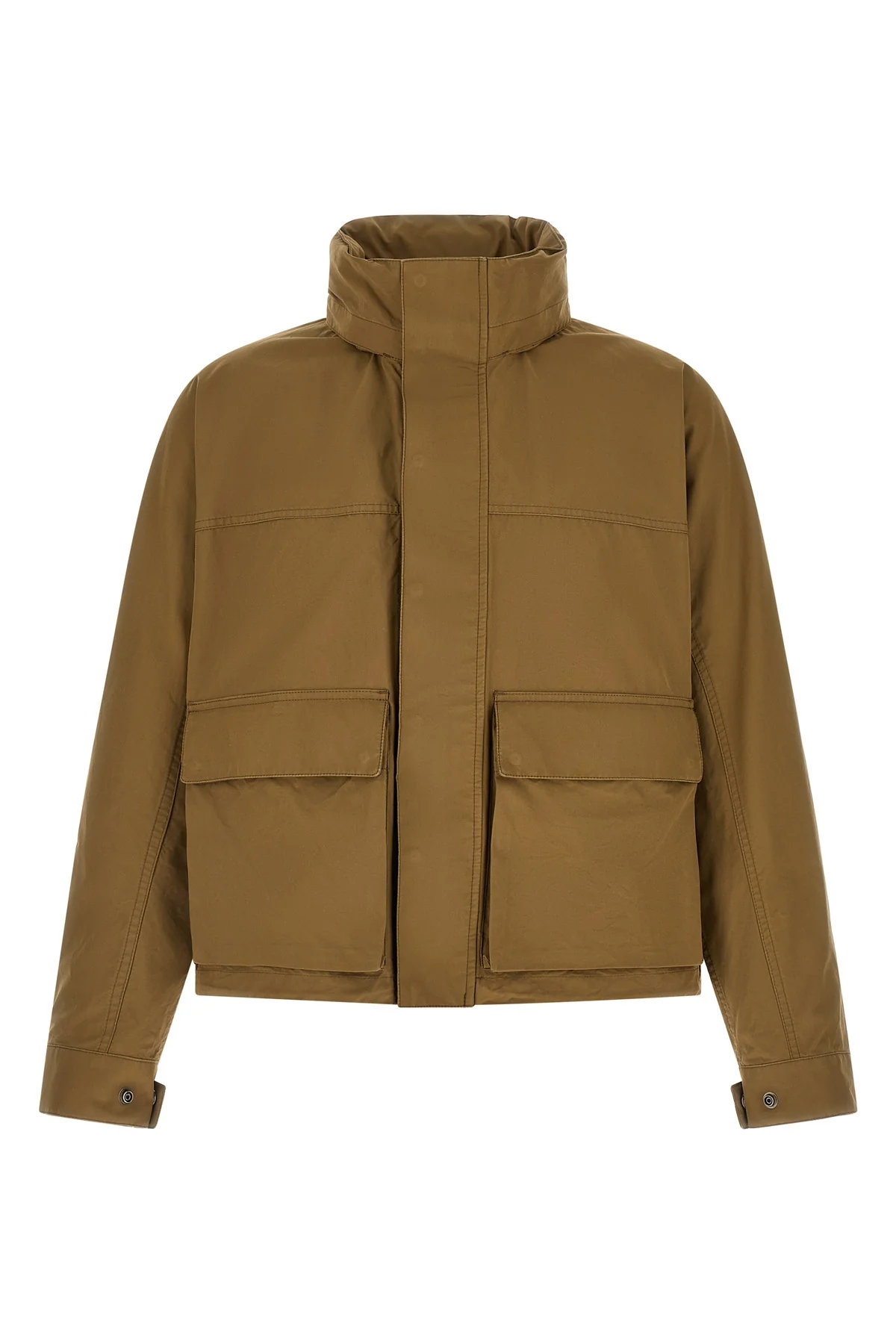 LEMAIRE 50 short rain parka in lightweight technical cotton water-repellent fan®