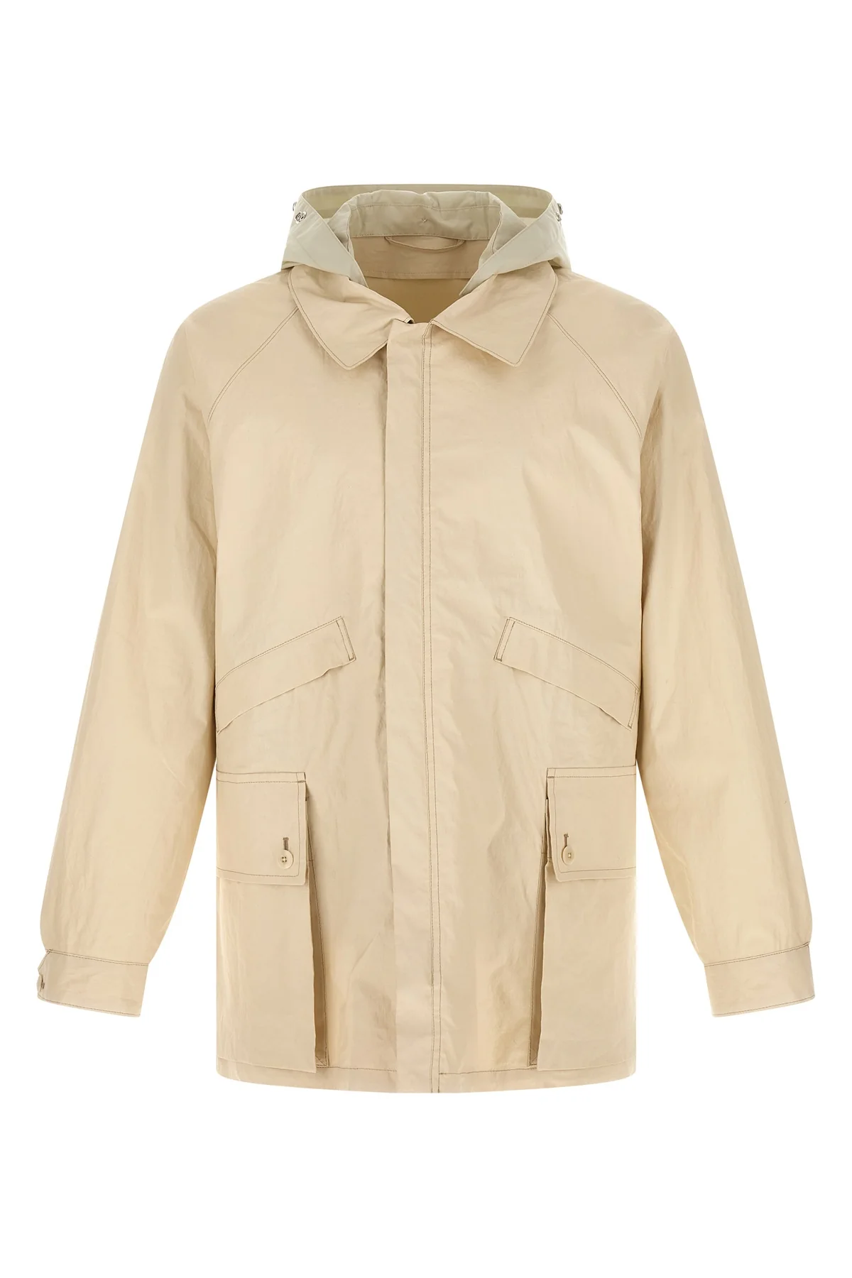LEMAIRE 48 waterproof jacket in coated technical linen
