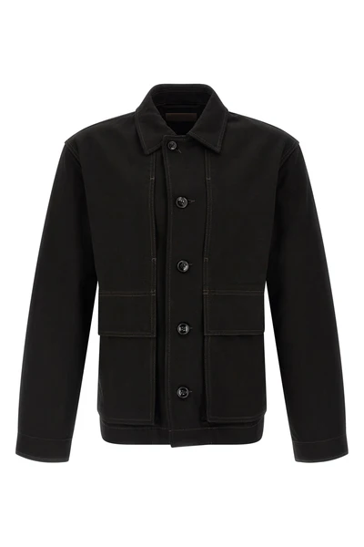 boxy jacket in heavy cotton denim