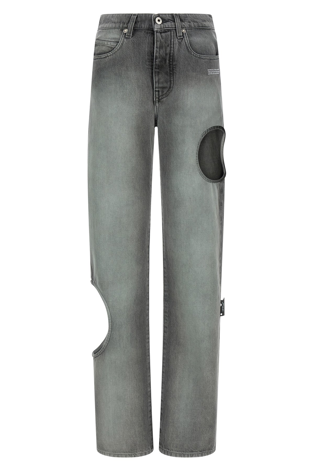 OFF-WHITE 25 spray new meteor délavé cotton denim jeans