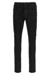 p001 black resin 3/d jeans in high-quality garment-dyed stretch denim