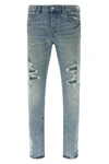 p001 repairs used-effect stone washed stretch cotton denim jeans