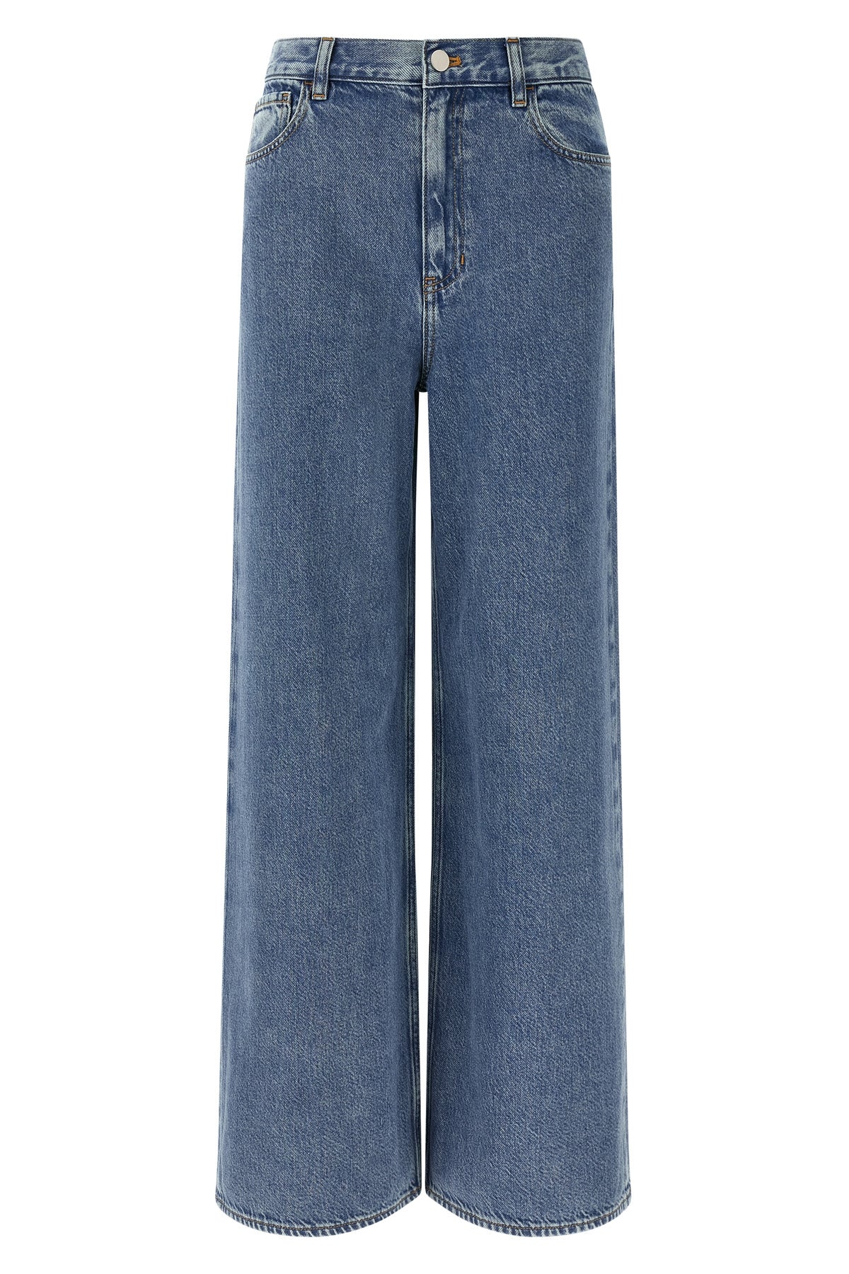 THEORY 29 high-waisted wide-leg cotton denim jeans