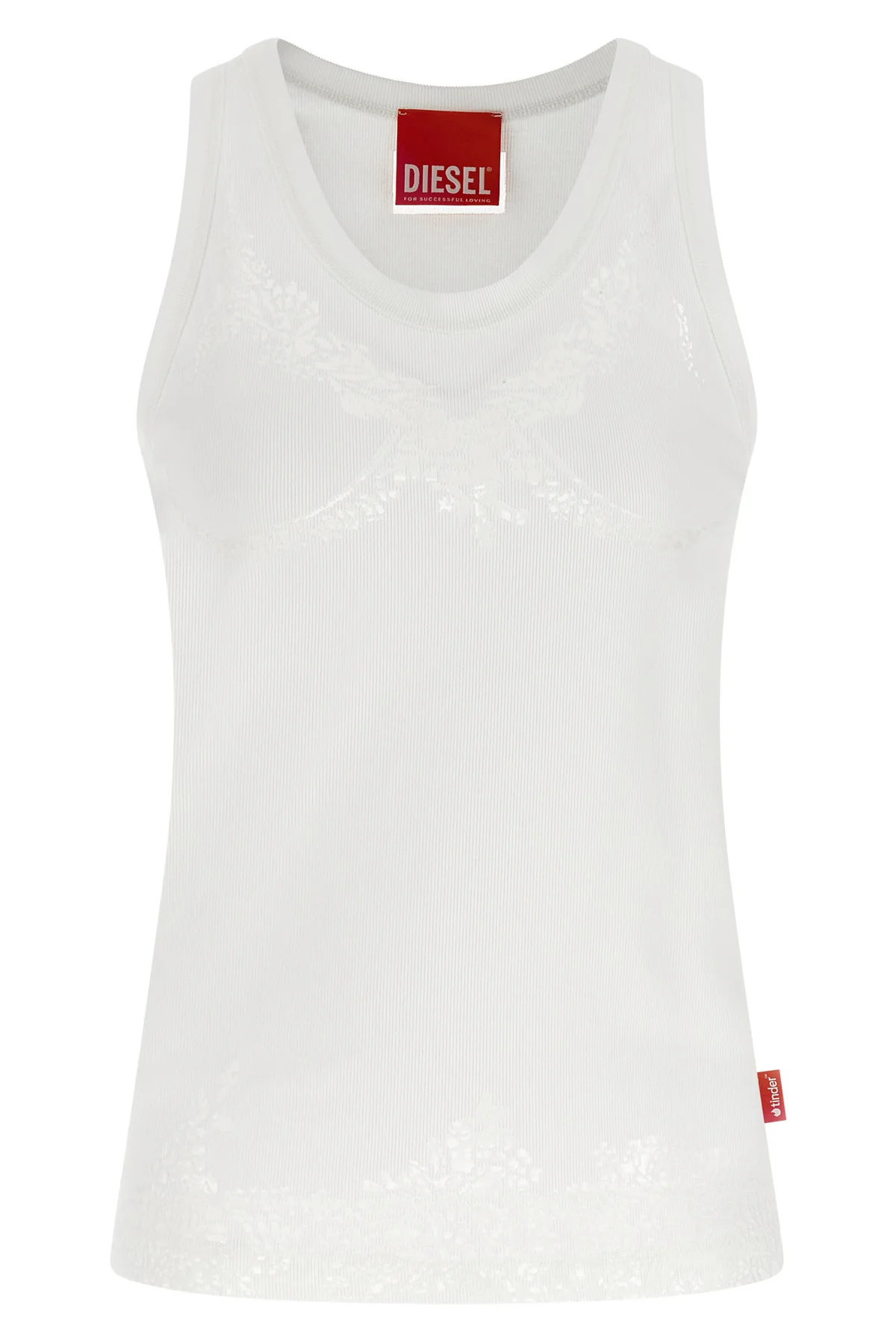 DIESEL S diesel x tinder pr-t-anki-lace-r tank top - for successful loving ribbed str