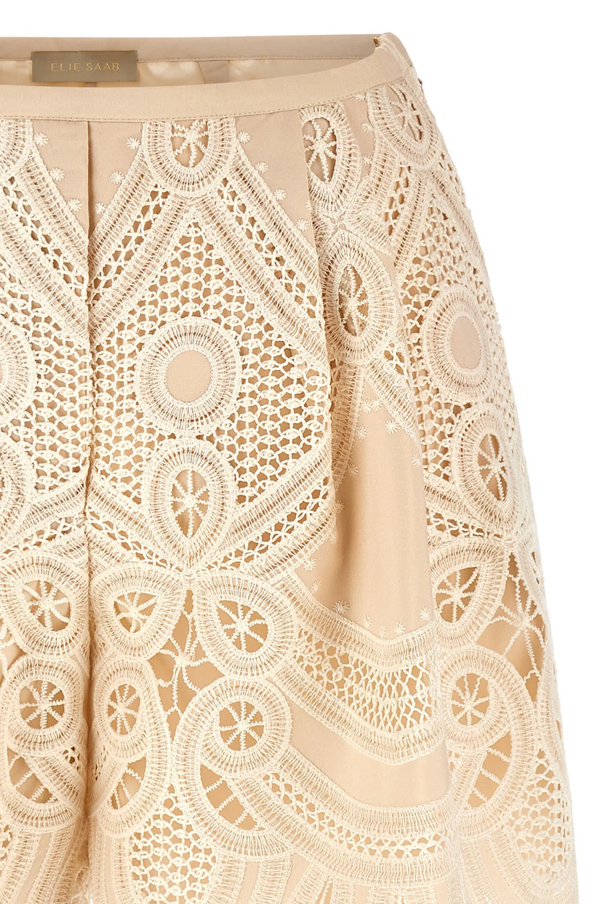 the elie saab shorts feature a tailored construction defined by structured volum