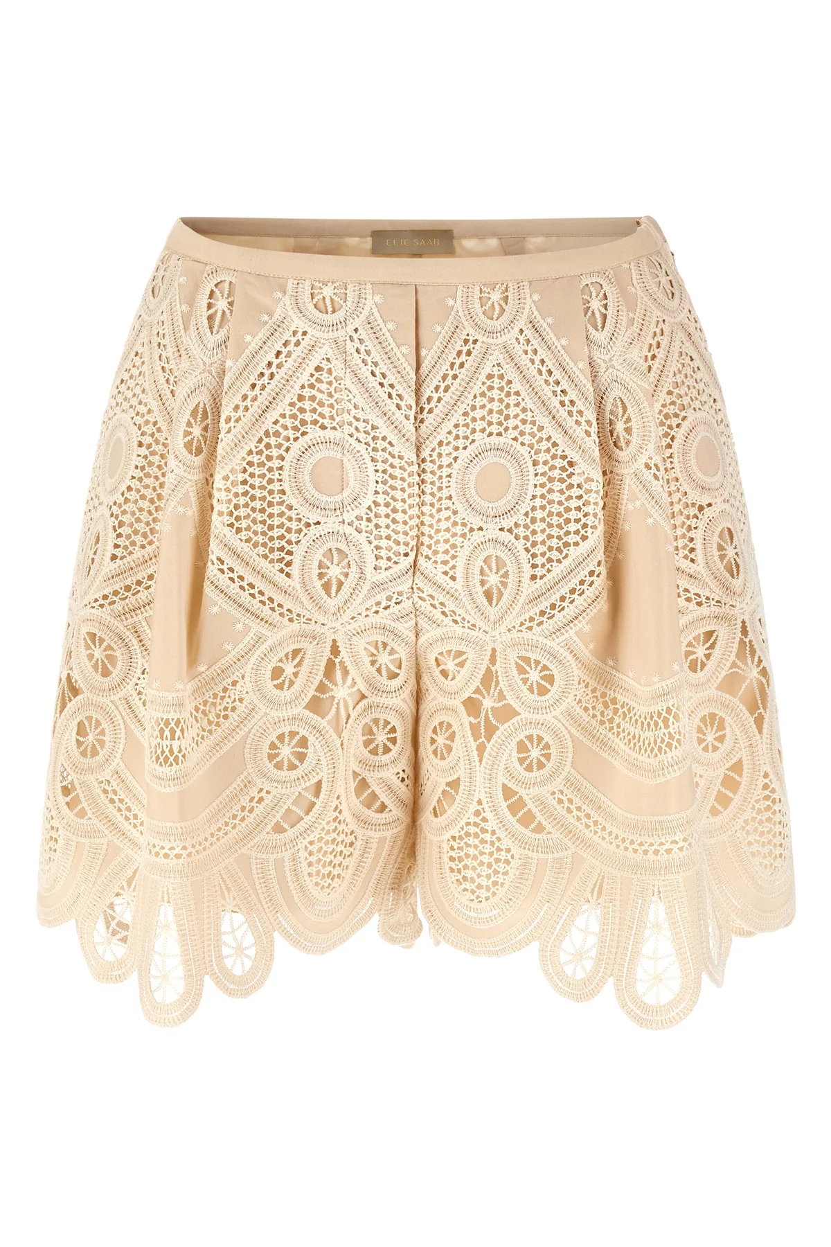 the elie saab shorts feature a tailored construction defined by structured volum