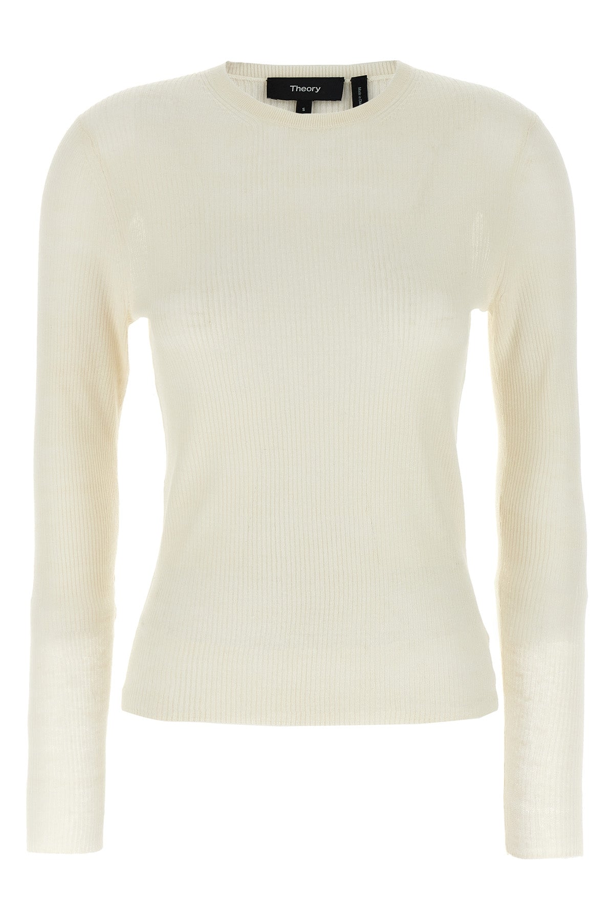 THEORY P ribbed linen and viscose blend sweater
