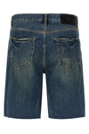 p059 vintage mid bermuda shorts in used-effect stone-washed cotton denim