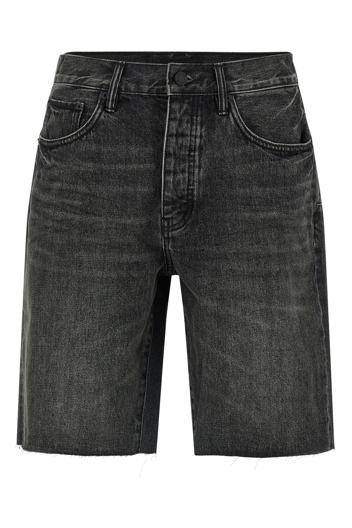 PURPLE 32 p059 kamari bermuda shorts in used-effect garment-dyed cotton denim