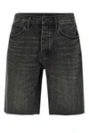 p059 kamari bermuda shorts in used-effect garment-dyed cotton denim