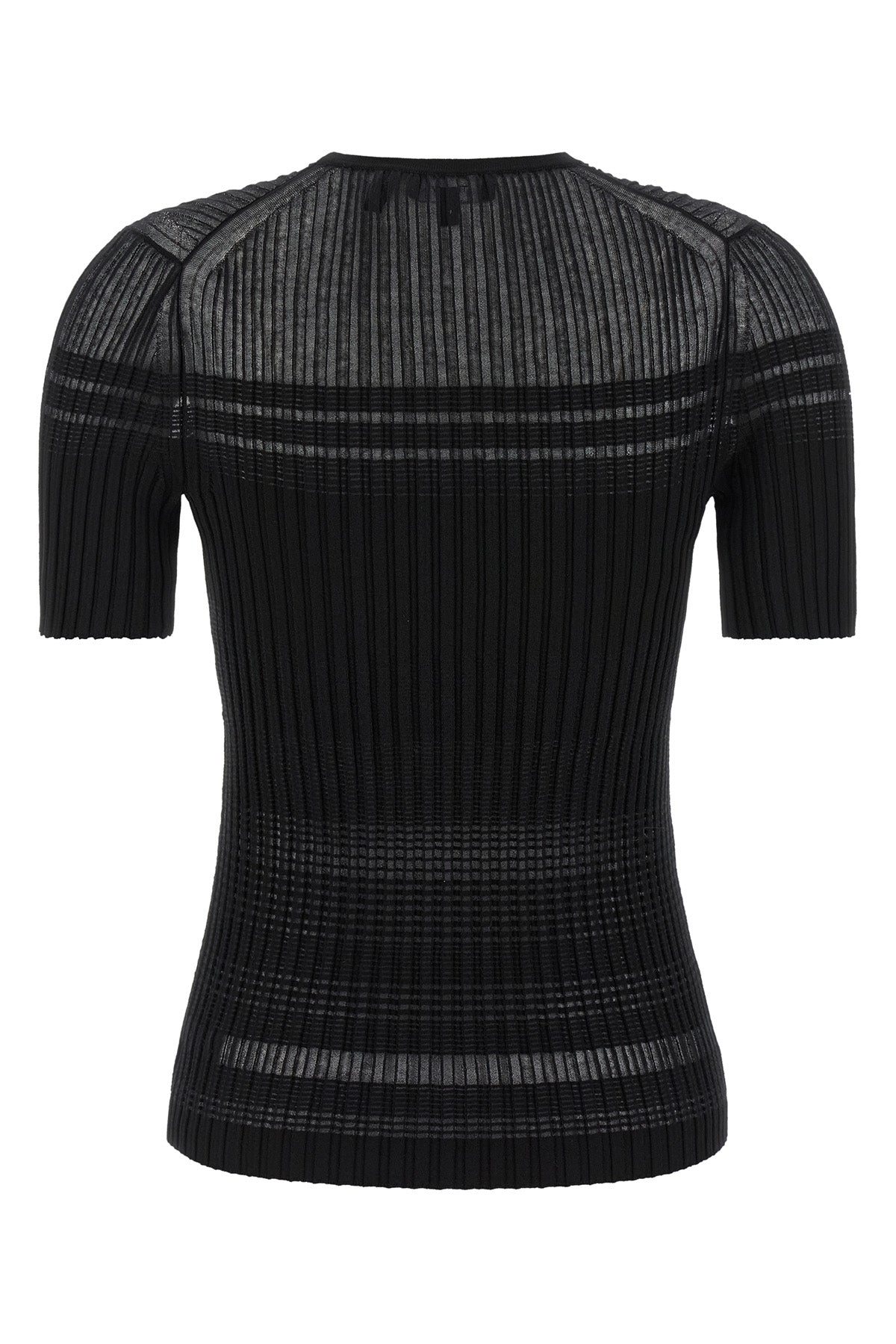 THEORY L super stretch ribbed viscose and cotton blend t-shirt