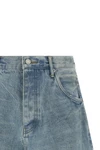 p070 vintage dust bowl bermuda shorts in used-effect cotton denim