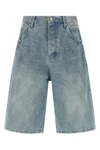 p070 vintage dust bowl bermuda shorts in used-effect cotton denim
