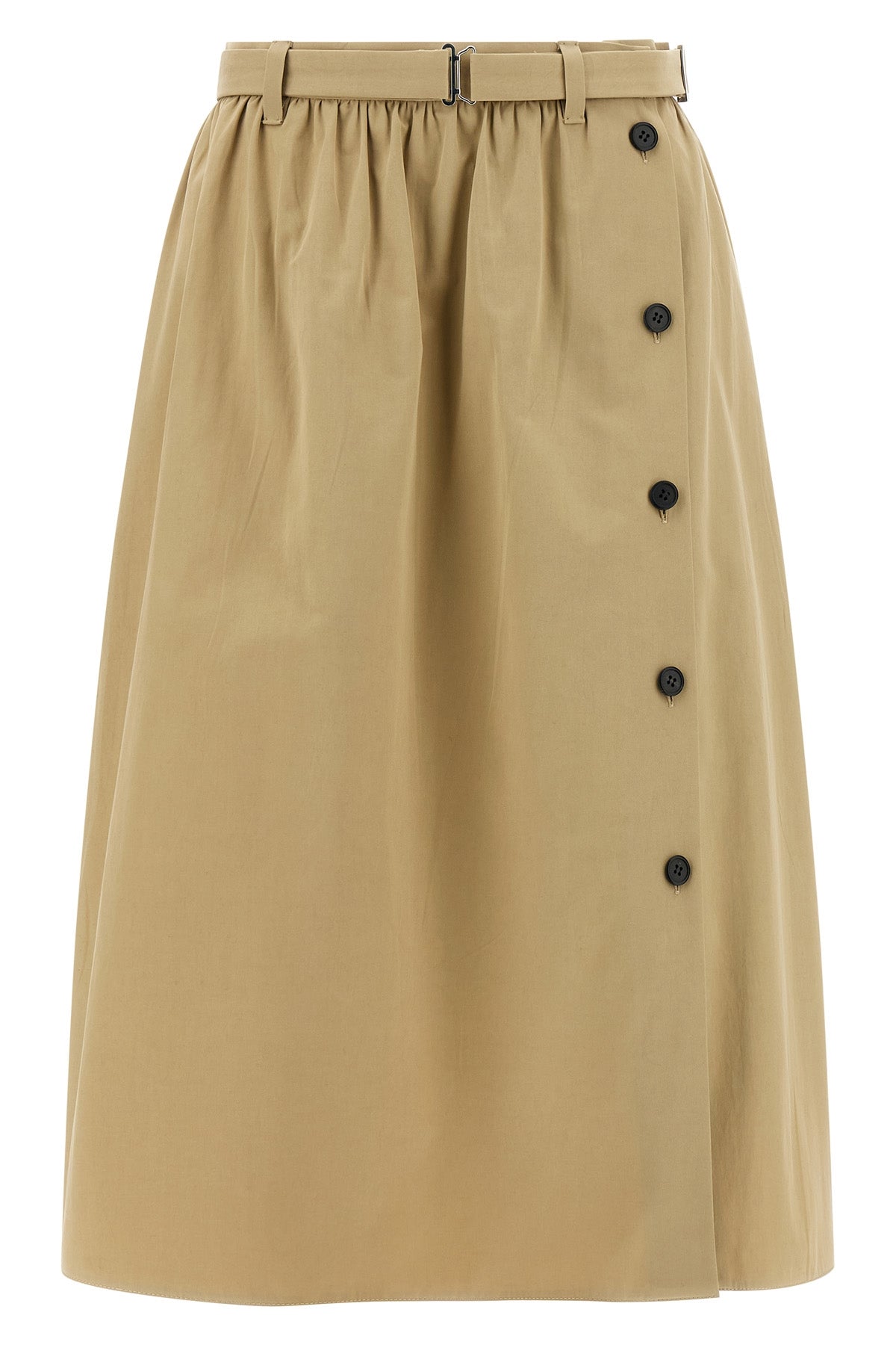PRADA 40 panama old cotton midi skirt