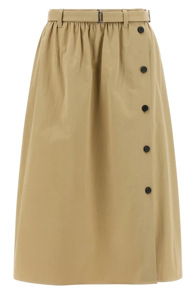 panama old cotton midi skirt