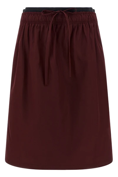 midi skirt in poplin