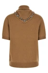 the prada short-sleeved sweater redefines luxury knitwear through sophisticated