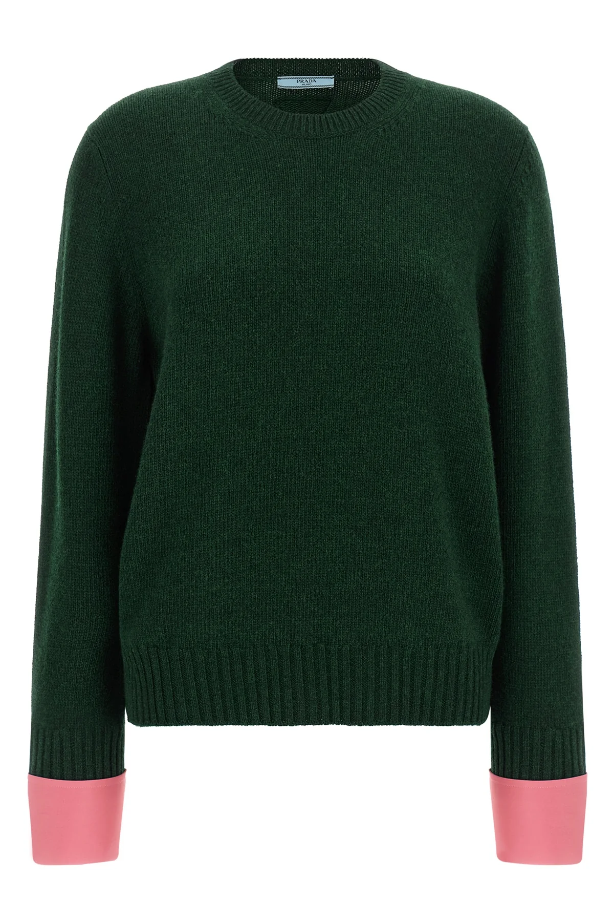 PRADA 40 the prada crew neck sweater redefines the codes of classic knitwear through a co