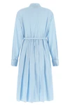 the shirt dress prada in pure cotton poplin redefines the codes of feminine tail