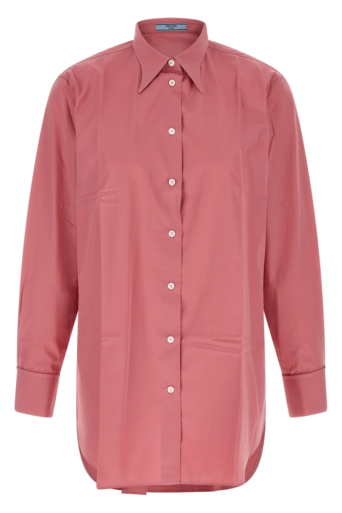 PRADA 36 the prada cotton poplin shirt redefines the codes of classic tailoring through r