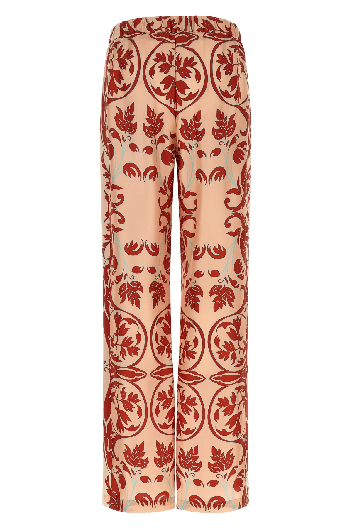 elena all-over braque geometry print silk twill pants