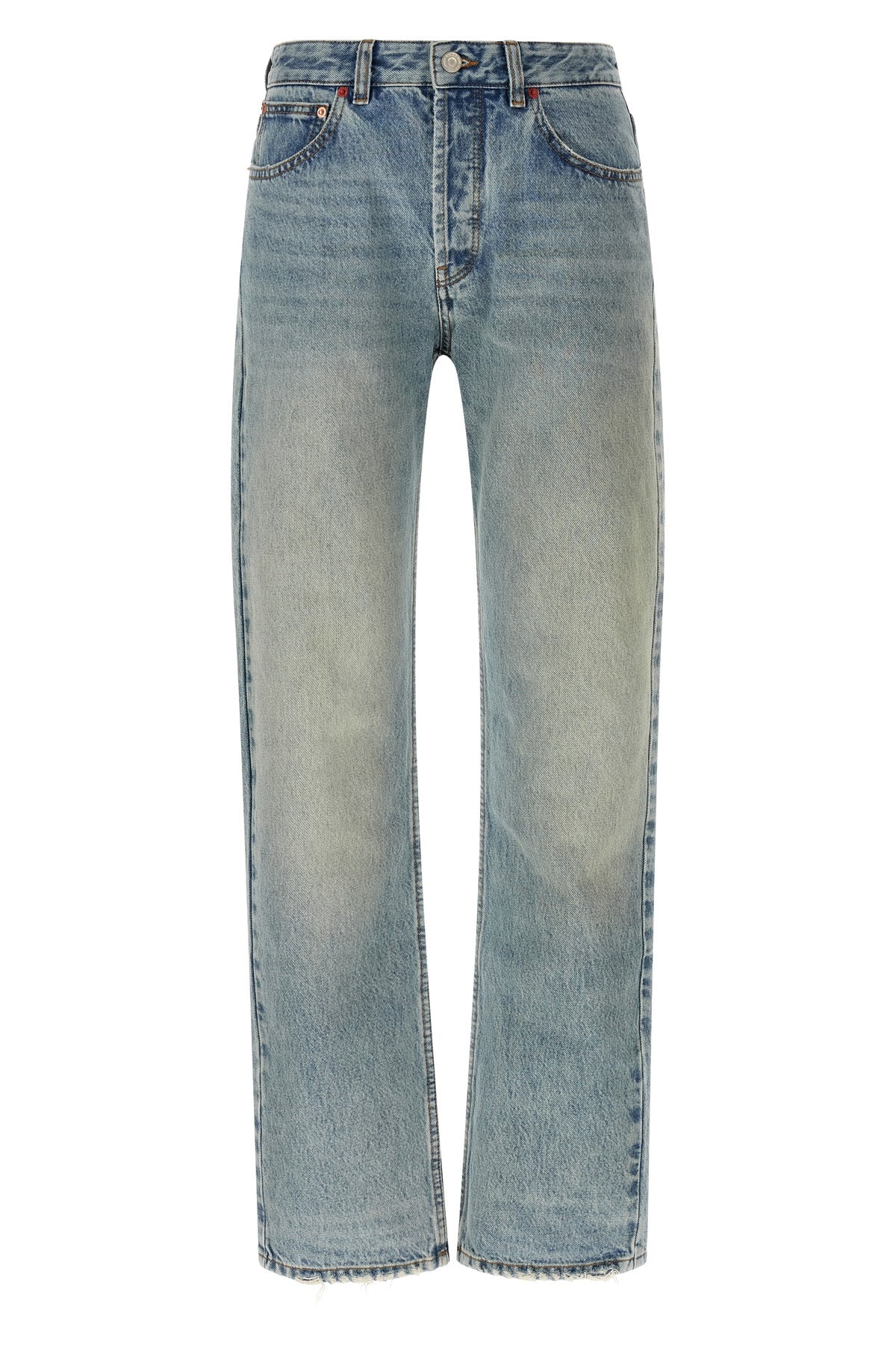 isabel marant daya regular jeans feature a straight-leg silhouette in pure cot