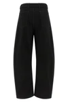 twisted belted heavy cotton denim jeans