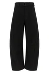 twisted belted heavy cotton denim jeans