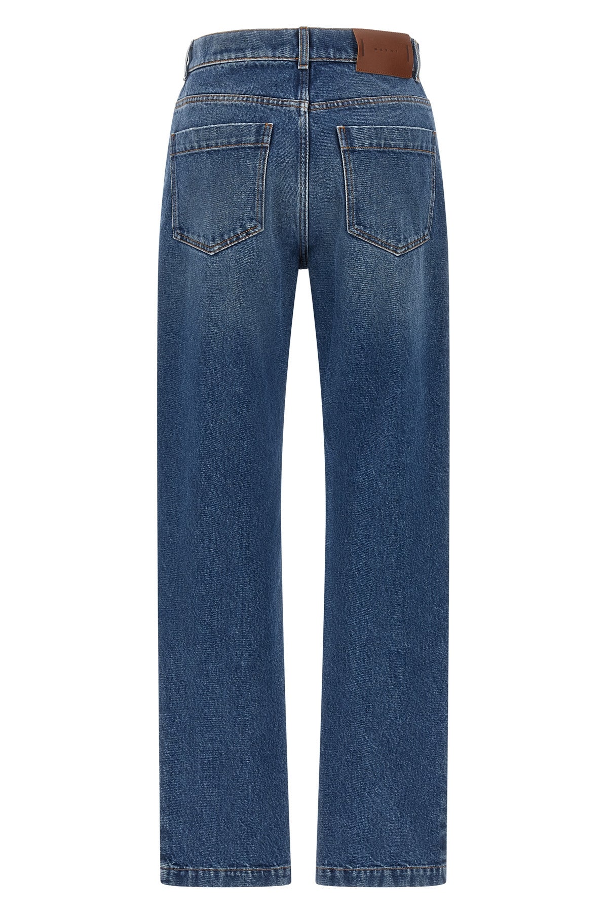 MARNI 38 marni straight leg jeans are made in italy in pure structured cotton denim