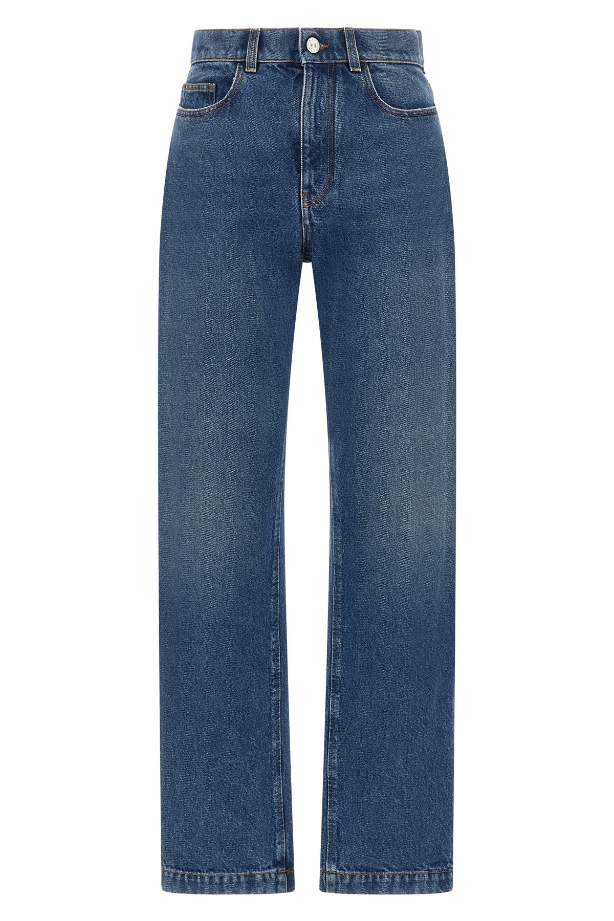 MARNI 38 marni straight leg jeans are made in italy in pure structured cotton denim
