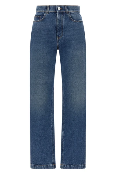 marni straight leg jeans are made in italy in pure structured cotton denim
